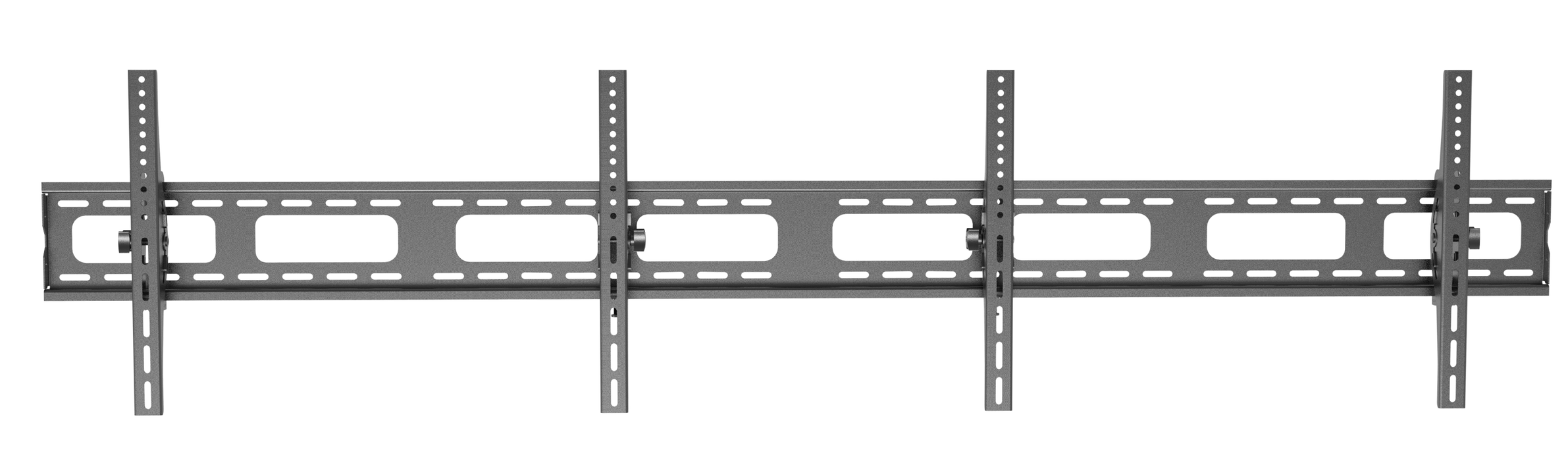 Support mural TV universel double Wolff Mount | Rail de comptoir | 2 écrans | Inclinable | 2 mètres