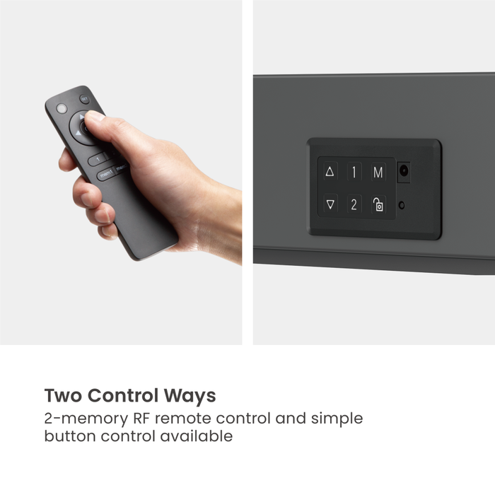 Wolff Mount TVB-136 | Meuble de présentation électrique réglable en hauteur Adapté pour 50–90 pouces | VESA 900x600 | Max. 90 kg