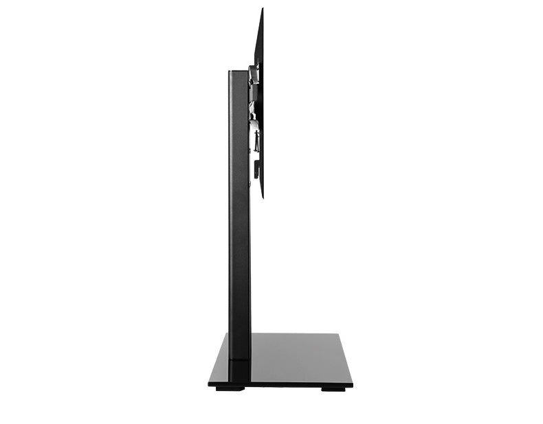Support TV Wolff Mount verrouillable | Jusqu'à 65 pouces | Universel | VESA 600x400 | Plaque en verre noire lourde