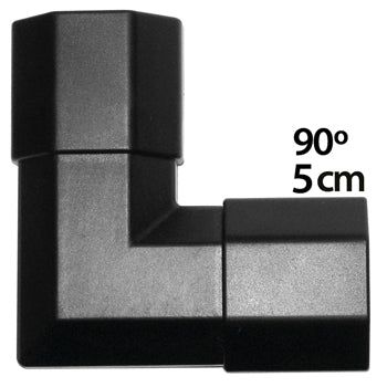 Angle de goulotte 90° noir