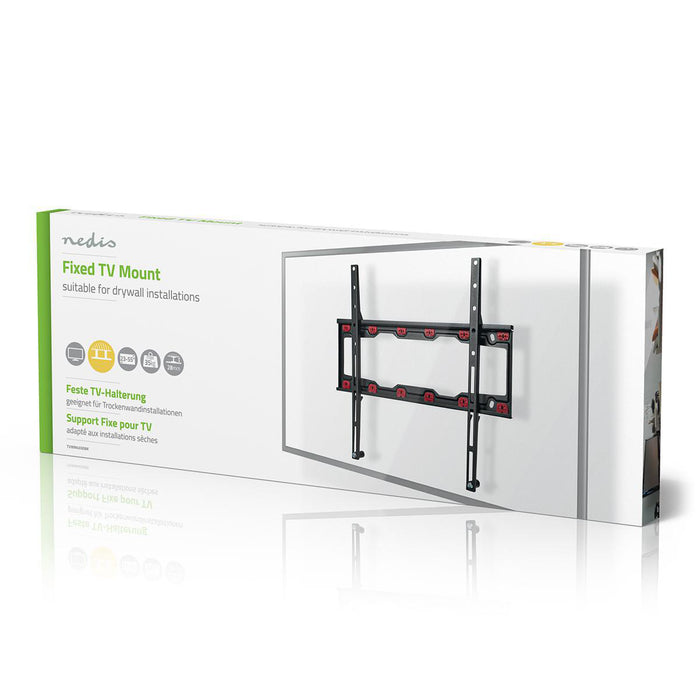 Support TV large pour plaques de plâtre | Noir | 23 - 55" | Max. 35 kg | 28 mm distance au mur | Noir