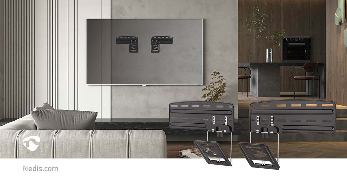 Support mural TV Nedis large 43-85 pouces | Max 60 kg | Design Micro-Écartement