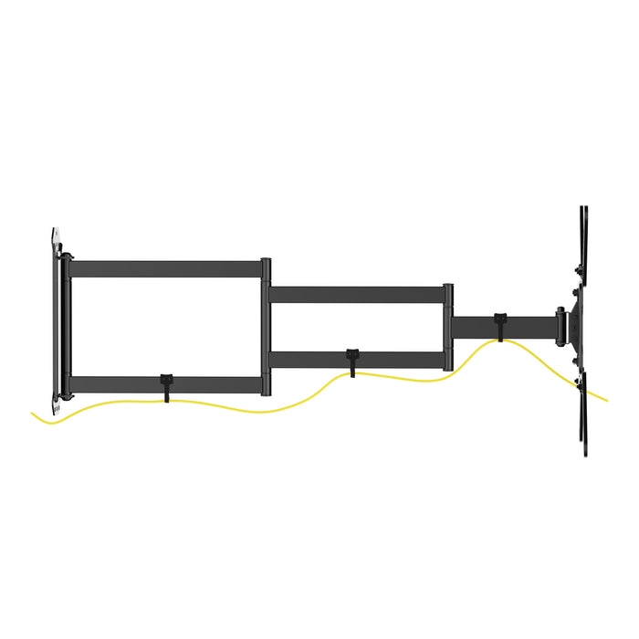 Support mural TV Full-Motion extra long jusqu'à 65 pouces pour Samsung | Jusqu'à 95 cm du mur ! | VESA max 400x400