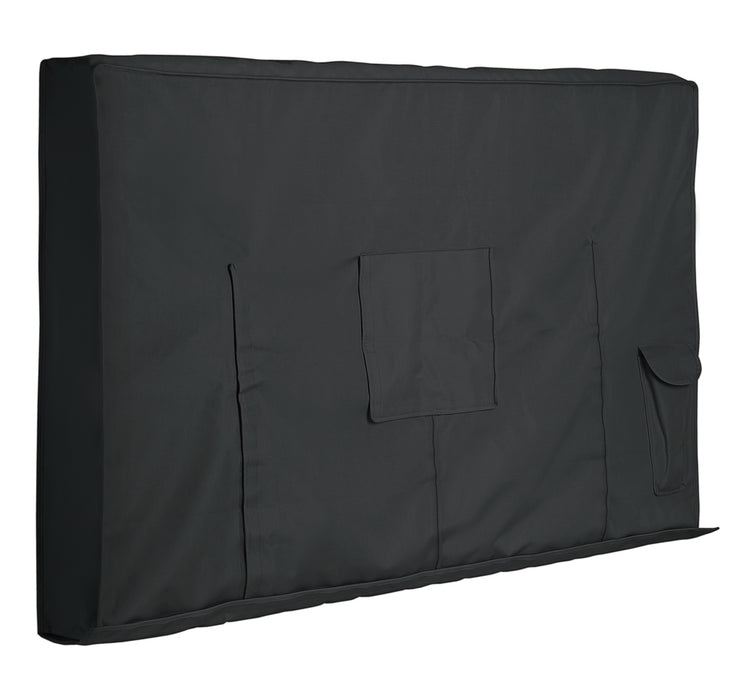Housse de protection pour TV extérieure | 46" - 48" | Tissu Oxford de qualité supérieure | Compartiment séparé pour télécommande | Noir