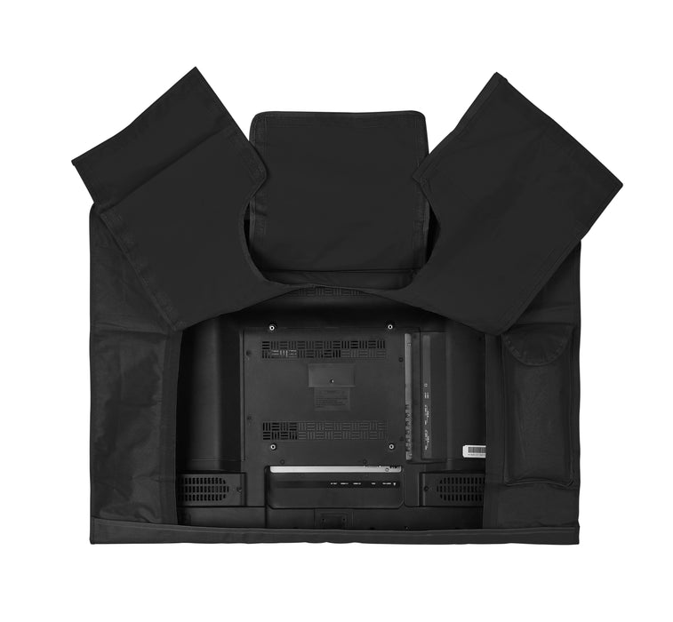 Housse de protection TV pour extérieur | 50" - 52" | Tissu Oxford de qualité supérieure | Compartiment séparé pour télécommande | Noir