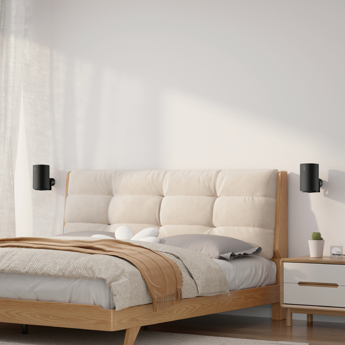 Support mural Wolff pour Sonos Era 100 & Era 300 – Pack duo noir