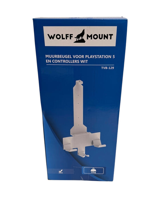 Support Wolff Mount PS5 – Support mural pour PlayStation 5 et manettes – Blanc