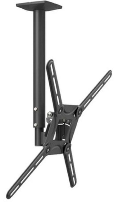 Barkan Supports Support de plafond noir 29 - 65 pouces | Hauteur réglable maximale | Pivotant et inclinable | VESA 400x400