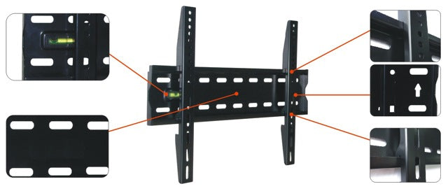 Support mural plat seconde chance pour écrans jusqu'à 42" Seulement 2,5 cm [VESA 300x400mm]