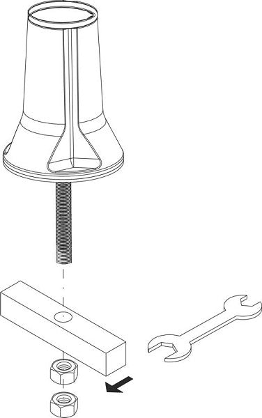 NewStar FPMA-D97GROMMET plaque de montage pour passe-câbles de bureau