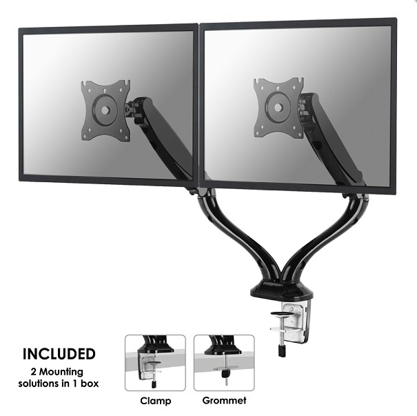 Neomounts NM-D500Dblack Support de bureau pour deux écrans