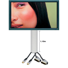goulotte câble TV aluminium blanc 5 cm de large