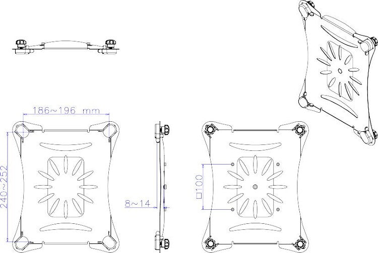 Neomounts TABLET-10 support universel pour tablette