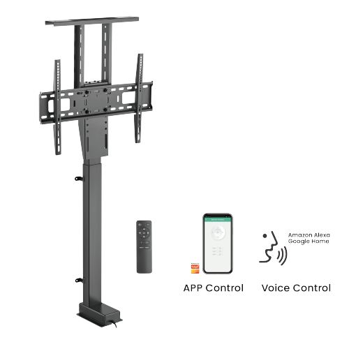 Wolff Mount élévateur électrique pour téléviseur vertical jusqu'à 80 pouces et 60 kilos avec application et télécommande 106 cm