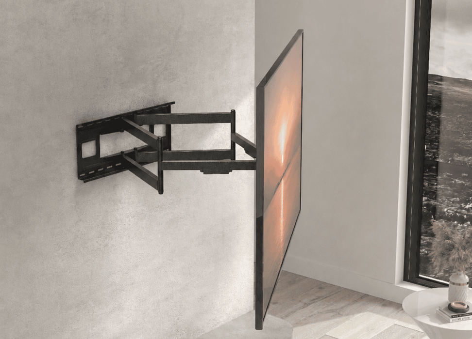 Support TV Wolff Mount robuste jusqu'à 90 pouces | 1 mètre du mur ! | Universel | VESA 800x400 | Stable avec 2 bras