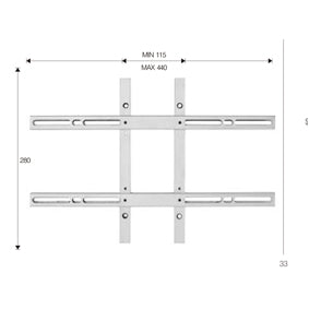 Adaptateur VESA de VESA 100 à un maximum de VESA 200x400