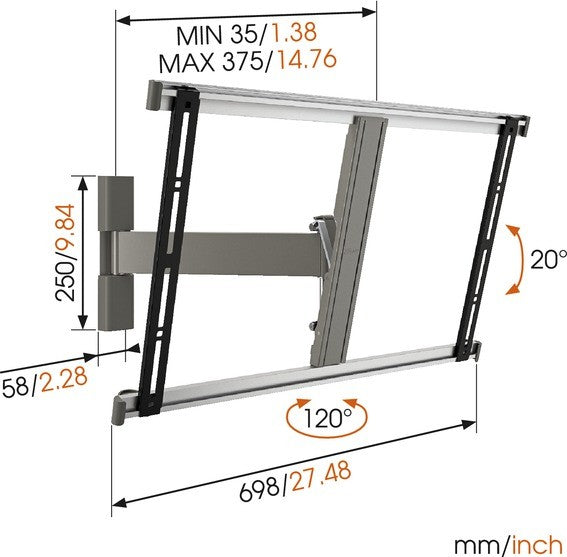 Support mural Vogels THIN 325