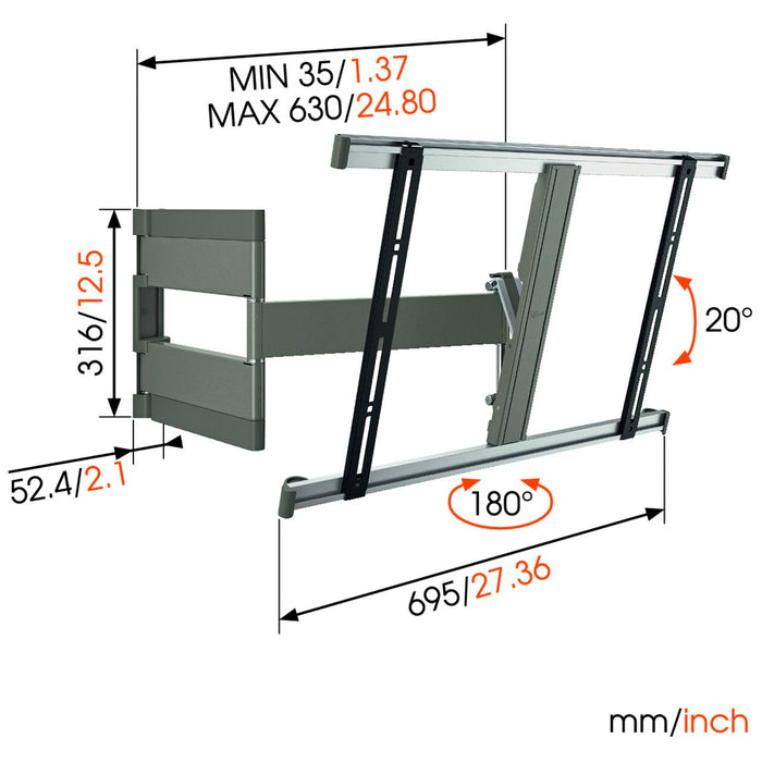 Vogels Ultra FIN 345 Support mural